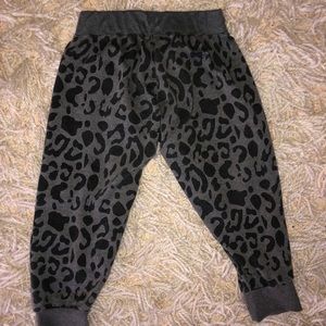 Leopard print Capri sweats